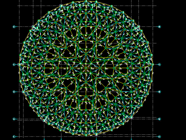 孟州明光正元广场圆形网架